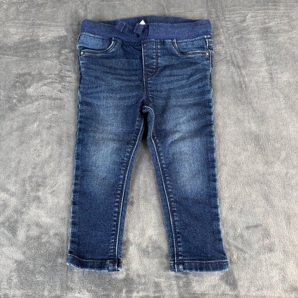 Oshkosh 24 baby  Months Drawstring Skinny Blue Jeans Stretch Soft - Picture 1 of 5